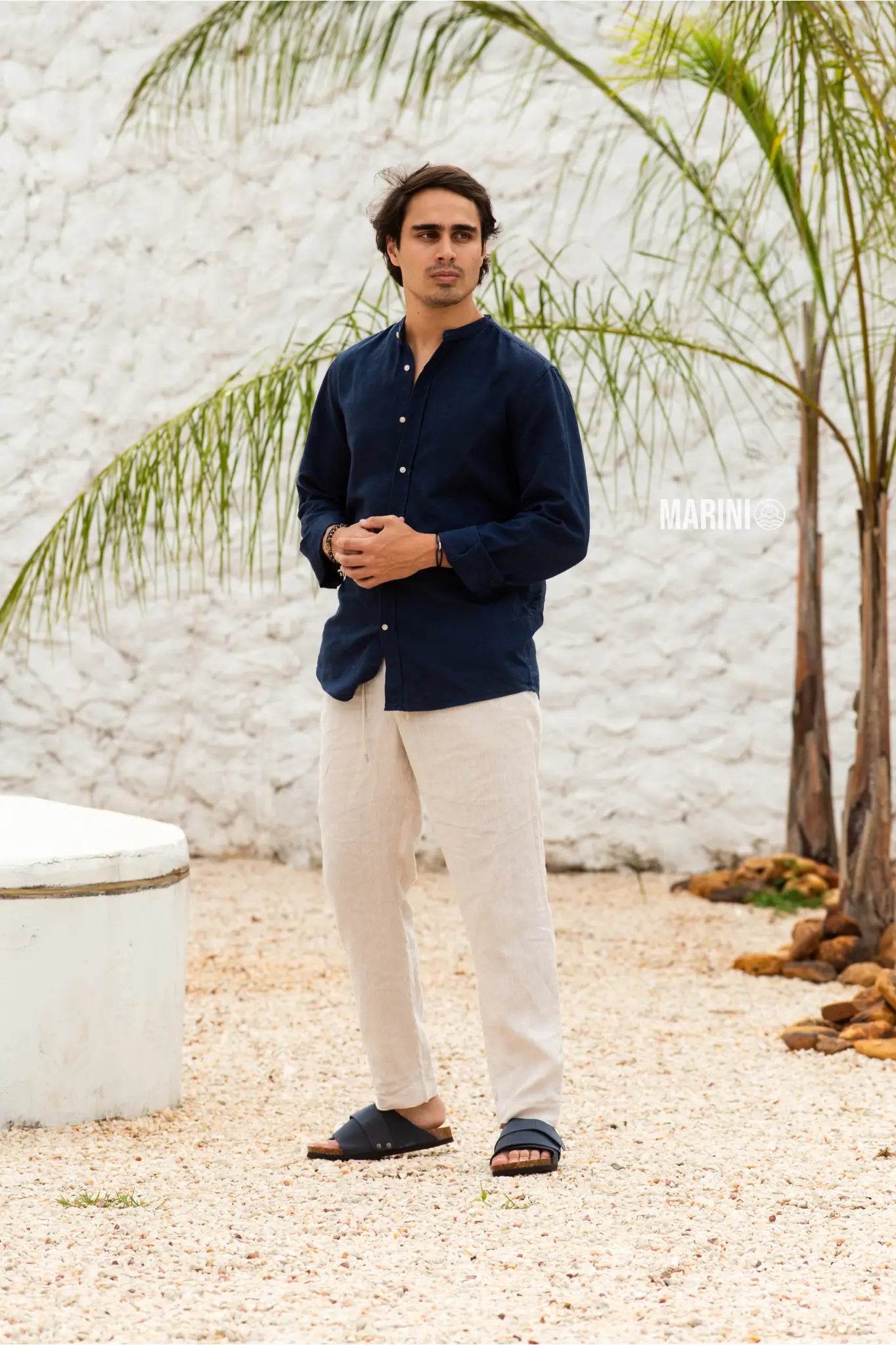 Salerno Sandal - Navy Blue