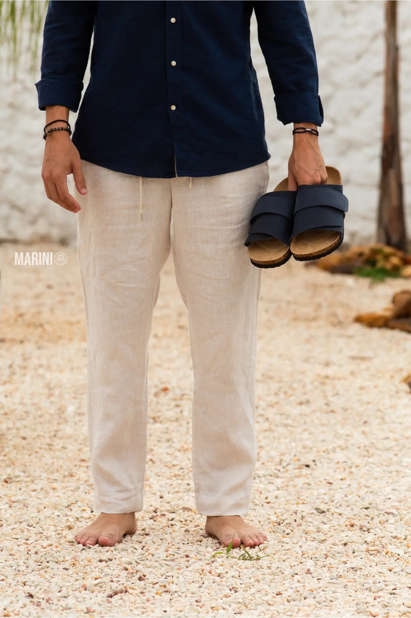 Salerno Sandal - Navy Blue