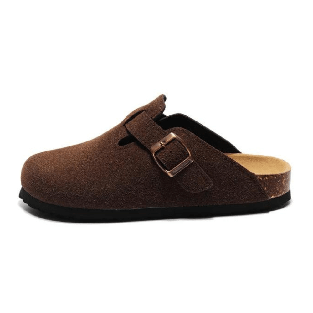Clog dark brown footwear with European design featuring exceptional comfort, versatile styling and premium craftsmanship for sophisticated everyday wear