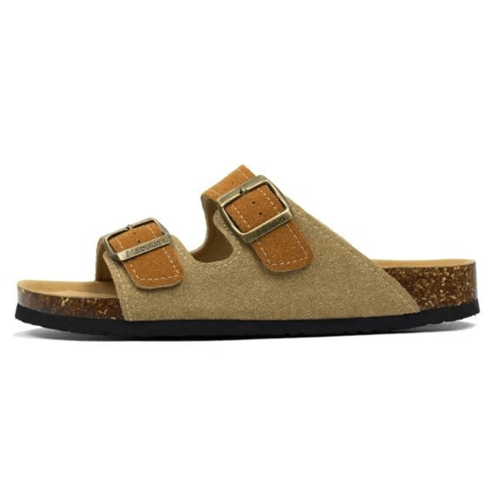 Marini Maibulun Mens Suede Sandal - Light Brown and Caramel