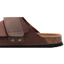Salerno dark brown leather sandal with European design featuring exceptional comfort, elegant straps and premium craftsmanship for sophisticated everyday wear