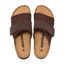 Salerno dark brown leather sandal with European design featuring exceptional comfort, elegant straps and premium craftsmanship for sophisticated everyday wear