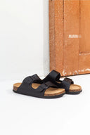 Marini Maibulun Unisex Leather Sandal - Black