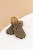 Clog army green footwear with European design featuring exceptional comfort, versatile styling and premium craftsmanship for sophisticated everyday wear