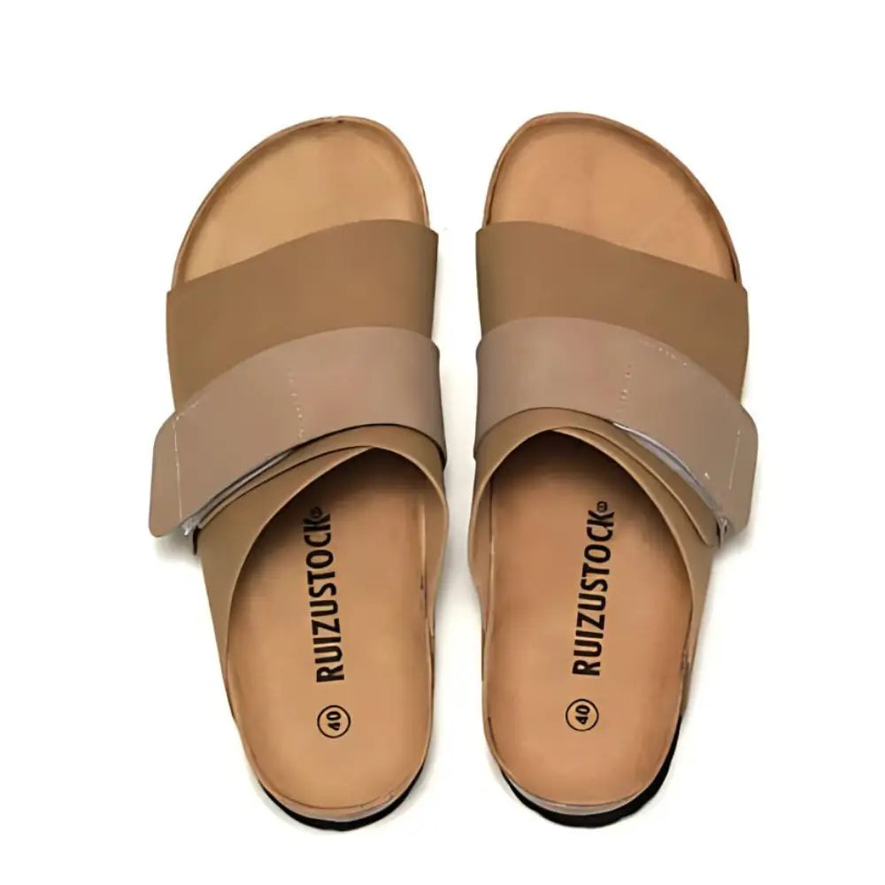 Salerno sand leather sandal with European design featuring exceptional comfort, elegant straps and premium craftsmanship for sophisticated everyday wear