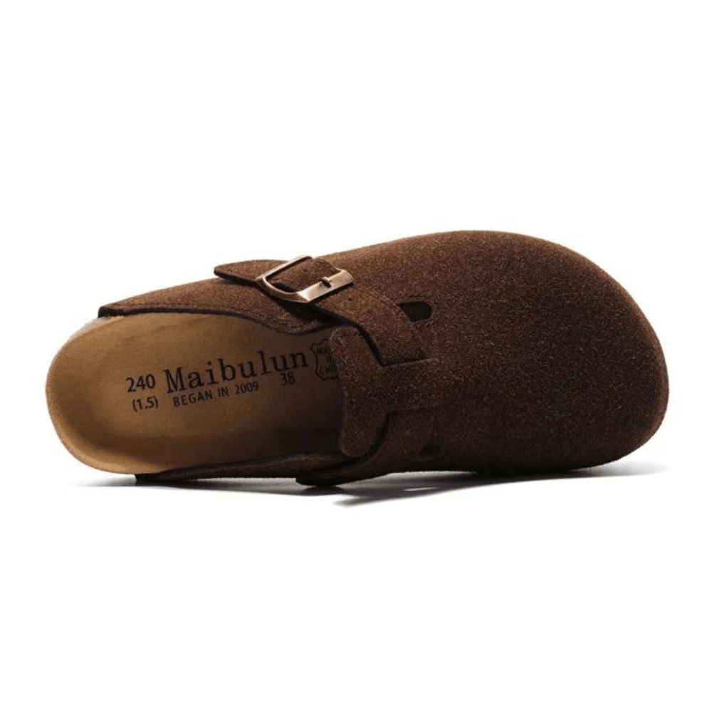 Clog dark brown footwear with European design featuring exceptional comfort, versatile styling and premium craftsmanship for sophisticated everyday wear