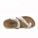 Milari white leather sandal with European design featuring exceptional comfort, elegant straps and premium craftsmanship for sophisticated everyday wear