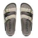 Maibulun grey and cream suede sandal with European design featuring exceptional comfort, elegant dual-tone straps and premium craftsmanship for sophisticated everyday wear