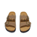 Maibulun sand suede sandal with European design featuring exceptional comfort, elegant straps and premium craftsmanship for sophisticated everyday wear