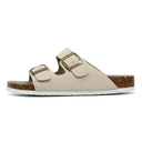 Maibulun cream suede sandal with European design featuring exceptional comfort, elegant straps and premium craftsmanship for sophisticated everyday wear