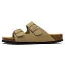Maibulun light brown suede sandal with European design featuring exceptional comfort, elegant straps and premium craftsmanship for sophisticated everyday wear