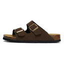 Maibulun dark brown suede sandal with European design featuring exceptional comfort, elegant straps and premium craftsmanship for sophisticated everyday wear