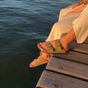 Maibulun army green suede sandal with European design featuring exceptional comfort, elegant straps and premium craftsmanship for sophisticated everyday wear