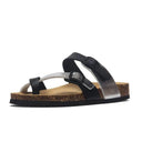 Milari black and pink leather sandal with European design featuring exceptional comfort, elegant dual-tone straps and premium craftsmanship for sophisticated everyday wear